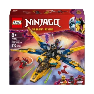 LEGO® NINJAGO 71833 Ras i burzowy superodrzutowiec Arina