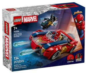 LEGO® SUPER HEROES 76336 Spider-Man w samochodzie kontra zvenomowany Wolverine